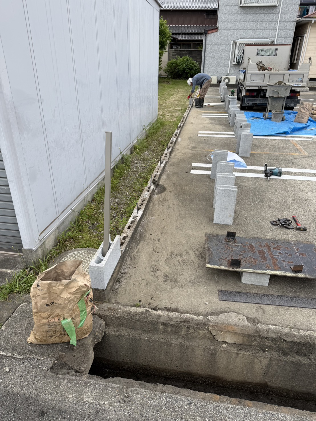 駐車場フェンス設置