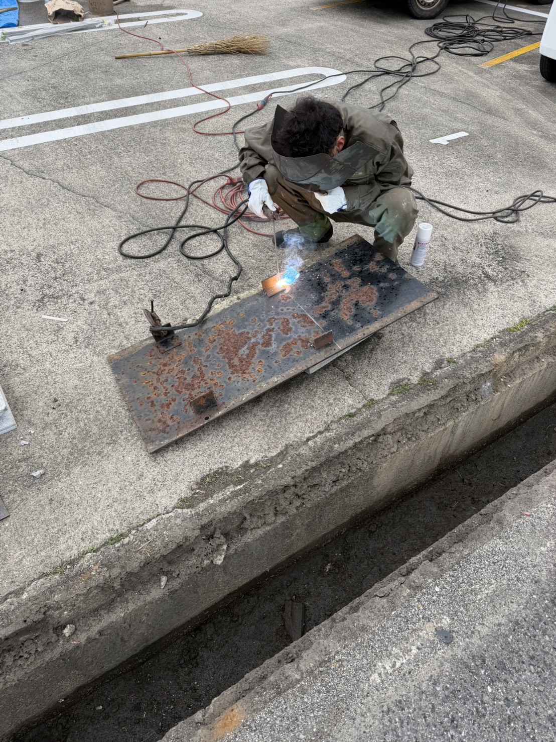 駐車場フェンス設置